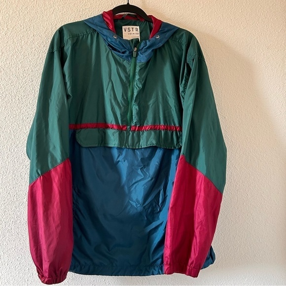 VSTR Windbreaker Hood 1/3 Zip Color Block Men Size Large - Picture 1 of 12